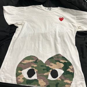 CDG Play Camo Heart Tee